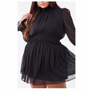 Forever 21 Plus Size Smocked Clip Dot Dress